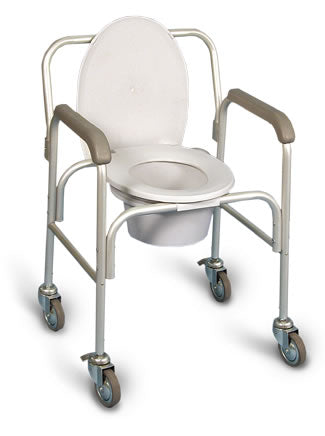 Chaise toilettes à roulettes, chaise pour les toilettes à roulettes