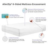 AllerZIP Smooth - Enveloppe complète pour matelas avec fermeture éclair