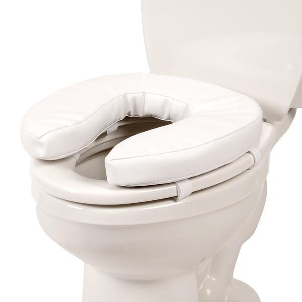 Coussin de siège de toilette, coussin gonflable d'assistance de toilette  avec ventouses s'adapte au siège de toilette allongé standard, coussin de  support de siège surélevé de salle de bain Fo